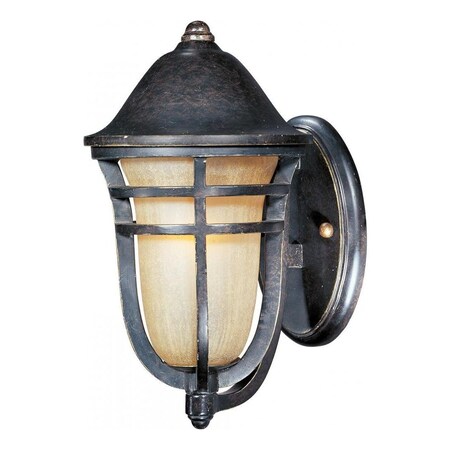 Maxim One Light Artesian Bronze Mocha Cloud Glass Wall Lantern 40102MCAT
